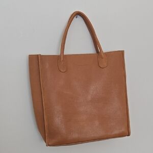 Wanderers Travel Co Kangaroo Leather Large Laptop Tote Bag Minimalist Normcore